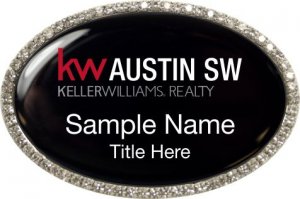 (image for) Keller Williams Austin SW Silver Oval Bling Badge