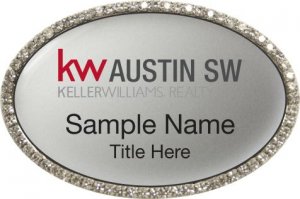 (image for) Keller Williams Austin SW Silver Oval Bling Badge