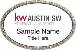 (image for) Keller Williams Austin SW Silver Oval Bling Badge