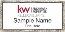 (image for) Keller Williams San Francisco Silver Bling Badge White Insert