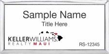 (image for) Keller Williams Maui Executive Silver Badge with White Insert