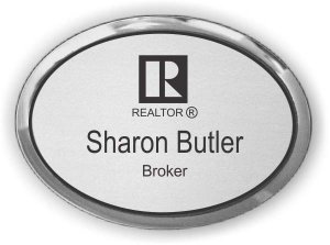 (image for) Realtor Executive Oval Silver Silver Badge