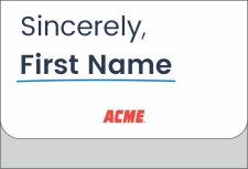 (image for) Acme Sincerely White Pocket Name Badge