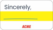 (image for) Acme Sincerely Minor Logo Only White Name Badges (Pack of 20)