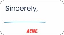 (image for) Acme Sincerely Logo Only White Name Badges (Pack of 20)