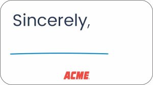 (image for) Acme Sincerely Logo Only White Name Badges (Pack of 20)