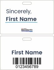 (image for) Albertsons Mid-Atlantic Sincerely Hourly Associate White Badge (Classic ID Style)