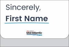 (image for) Albertsons Mid-Atlantic Sincerely White Pocket Name Badge