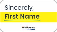 (image for) Albertsons Mid-Atlantic Sincerely Minor White Name Badge