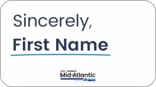 (image for) Albertsons Mid-Atlantic Sincerely White Name Badge