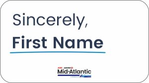 (image for) Albertsons Mid-Atlantic Sincerely White Name Badge