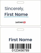 (image for) Safeway Sincerely Hourly Associate White Badge (Classic ID Style)