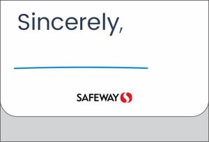 (image for) Safeway Sincerely Logo Only White Pocket Badge