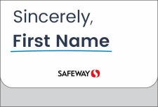 (image for) Safeway Sincerely White Pocket Name Badge