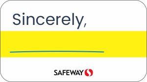 (image for) Safeway Sincerely Minor Logo Only White Name Badges (Pack of 20)