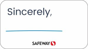 (image for) Safeway Sincerely Logo Only White Name Badges (Pack of 20)