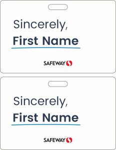 (image for) Safeway Sincerely Salaried Associate White Badge (Classic ID Style)