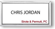 (image for) Sirote & Permutt Executive White Silver Framed Badge