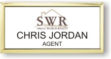 (image for) Small World Realty Executive White Gold Framed Badge