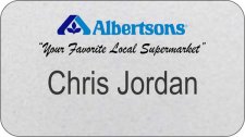 (image for) Albertsons Silver Name Badge