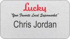 (image for) Lucky Silver Name Badge