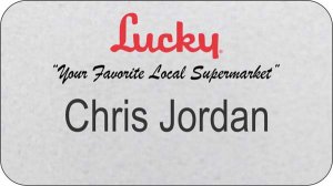 (image for) Lucky Silver Name Badge