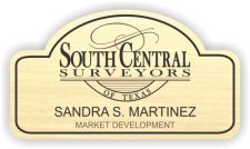 (image for) SouthCenteral Surveyors Gold Shaped Badge