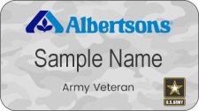 (image for) Albertsons Southwest Veterans Camo Name Badge