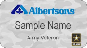 (image for) Albertsons Southwest Veterans Camo Name Badge