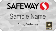 (image for) Safeway Southwest Veterans Camo Name Badge