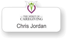 (image for) The Spirit of CareGiving White Shaped Badge