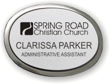 (image for) Spring Road Christian Church Silver Oval Executive Badge