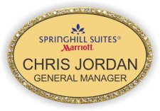 (image for) SpringHill Suites Gold Oval Bling Badge (New Logo)