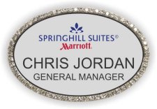 (image for) SpringHill Suites Silver Oval Bling Badge (New Logo)