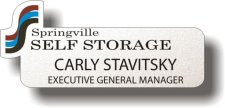 (image for) Springville Self Storage Shaped Silver Badge