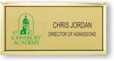 (image for) St. Johnsbury Academy Green Logo Executive Gold Badge
