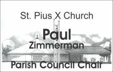 (image for) St. Pius X White Badge (No Hole Punch)