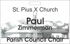 (image for) St. Pius X White Badge