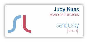 (image for) Sandusky Library Standard White Square Corner badge