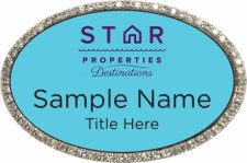 (image for) STAR Properties Destinations Oval Bling Silver badge