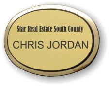 (image for) Star Real Estate South County Gold Executive Oval Badge