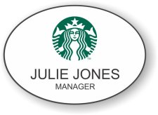 (image for) Starbucks Oval White Badge