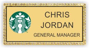 (image for) Starbucks Gold Bling Badge