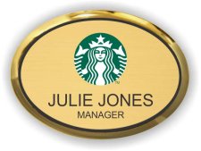 (image for) Starbucks Gold Oval Executive Badge