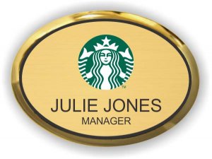 (image for) Starbucks Gold Oval Executive Badge