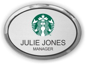 (image for) Starbucks Silver Oval Executive Badge