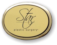 (image for) Star Plastic Surgery Executive Gold Oval Logo Only Badge