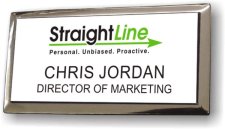 (image for) Straightline White Badge on Silver Executive Frame