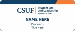 (image for) Student Life and Leadership Standard White Badge With Color Border - Default Option