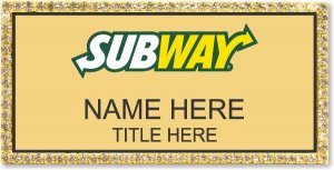 (image for) Subway Gold Bling Badge